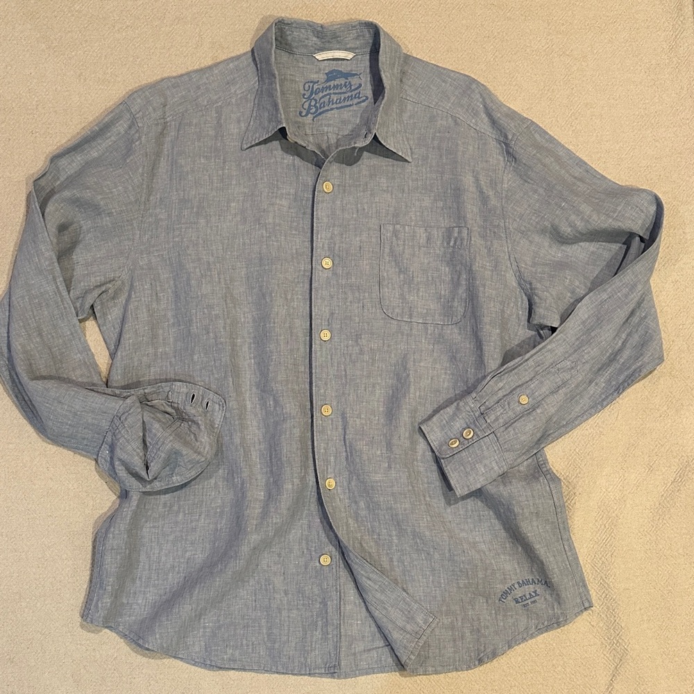 Tommy Bahama Light Blue Casual Shirt XL